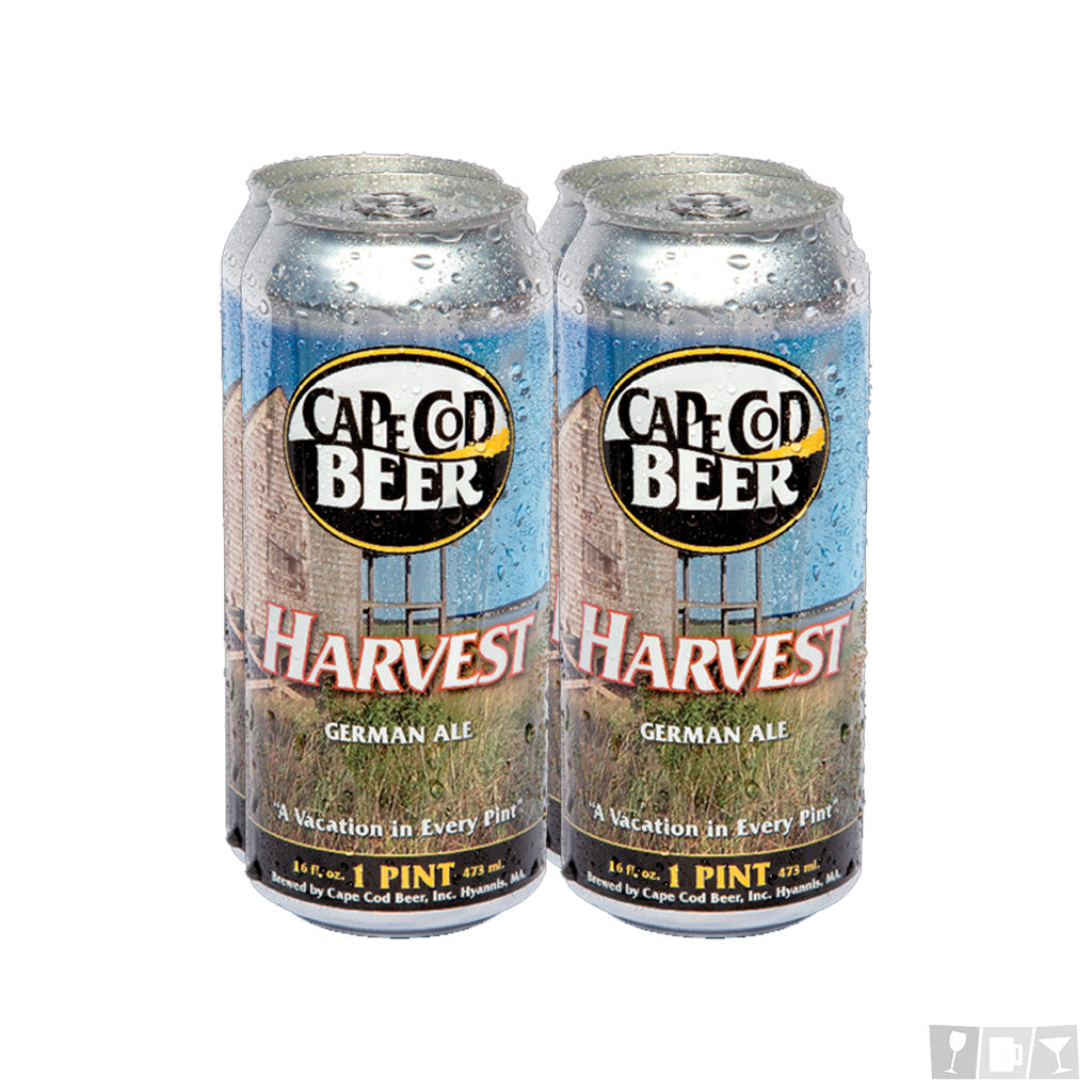 Cape Cod Beer Harvest Ale 16oz 4 Pack Cans