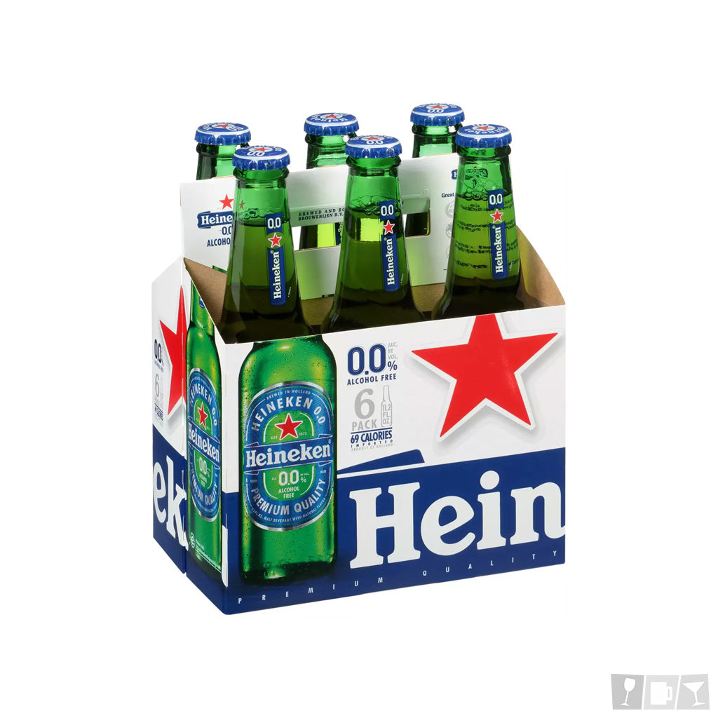 Heineken 0.0 Non-Alcoholic 11.2oz 6 Pack Bottles