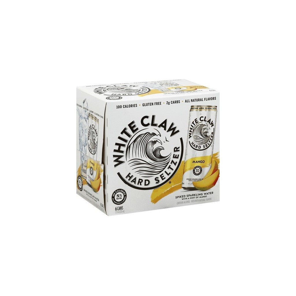 White Claw Hard Seltzer Mango 12oz 6 Pack Cans