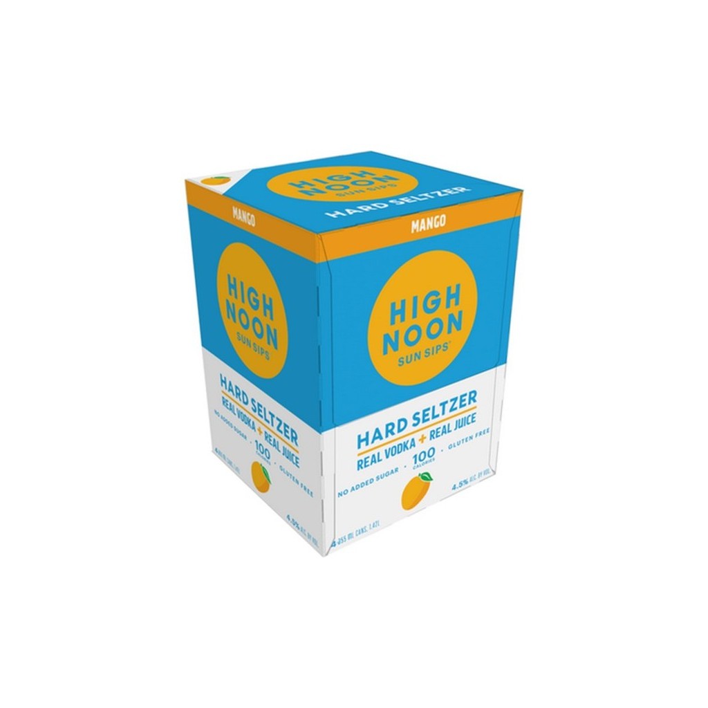 High Noon Sun Sips Mango Vodka Soda 12oz 4 Pack Cans