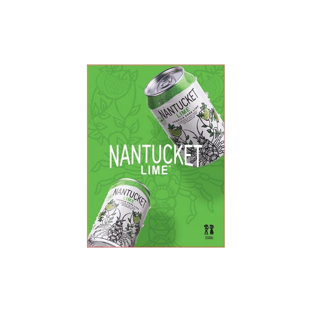 Nantucket Craft Cocktails Lime Tequila Soda 12oz 4 Pack Cans