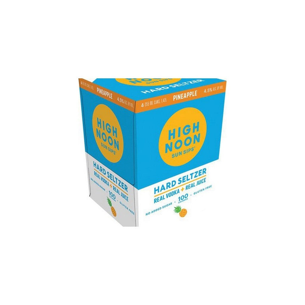 High Noon Sun Sips Pineapple Vodka & Soda 12oz 4 Pack Cans