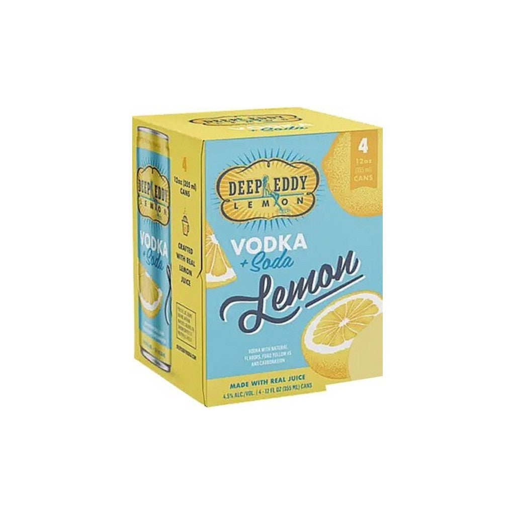 Deep Eddy Lemon Vodka Soda 12oz 4 Pack Cans