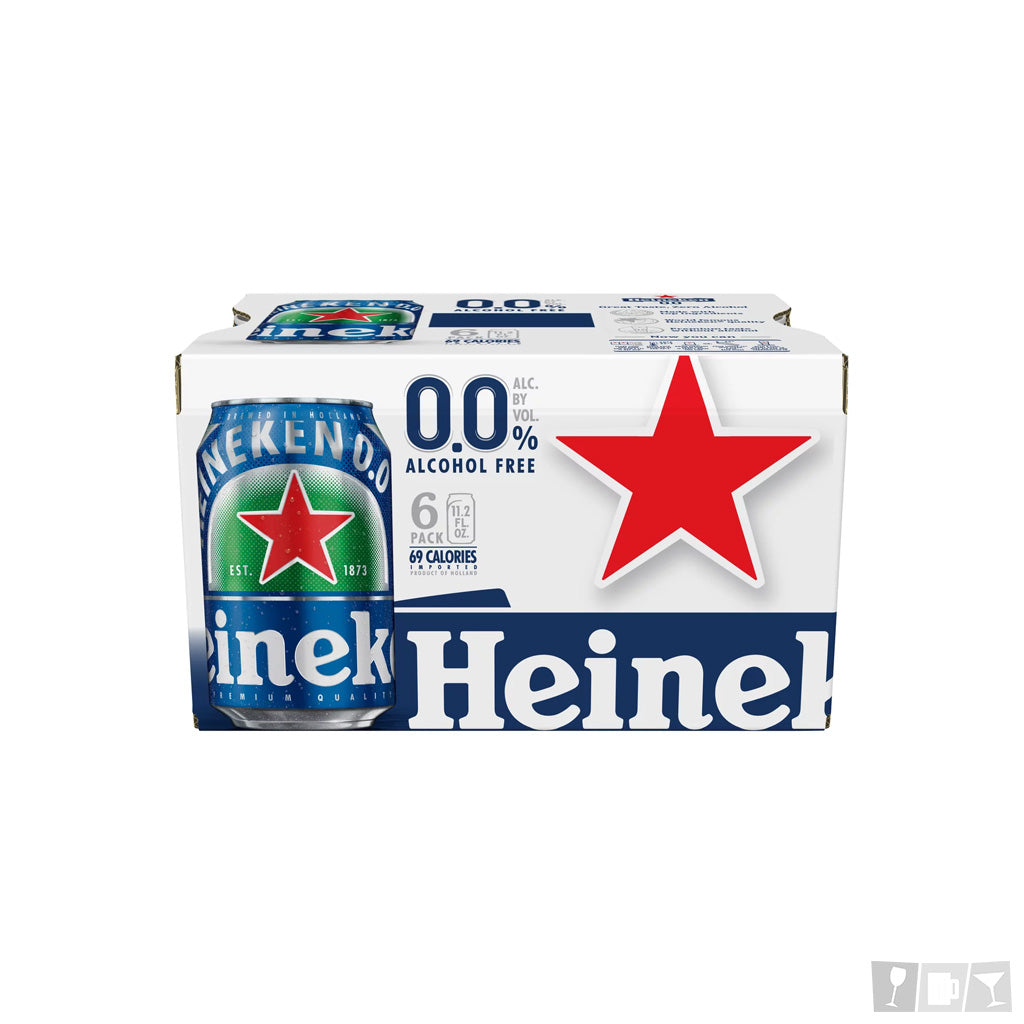 Heineken 0.0 Non-Alcoholic 11.2oz 6 Pack Cans