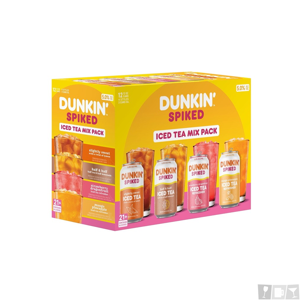 Dunkin Spiked Iced Tea Mix Pack 12oz 12 Pack Cans