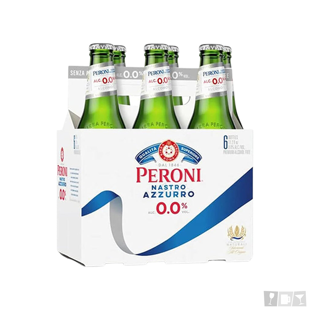 Peroni Nastro Azzurro 0.0 Non-Alcoholic 12oz 6 Pack Bottles