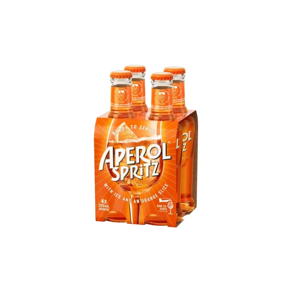 Aperol Spritz 200mL 4 Pack Bottles