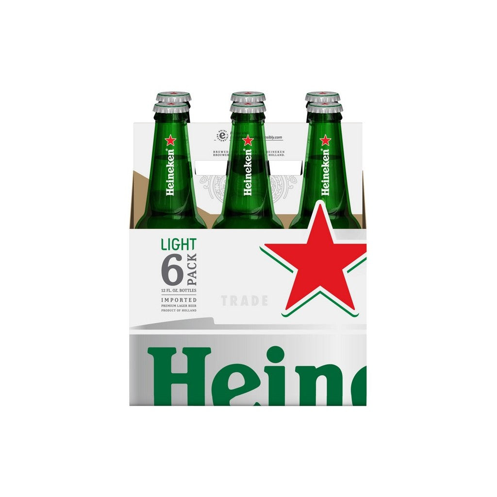 Heineken Light 12oz 6 Pack Bottles