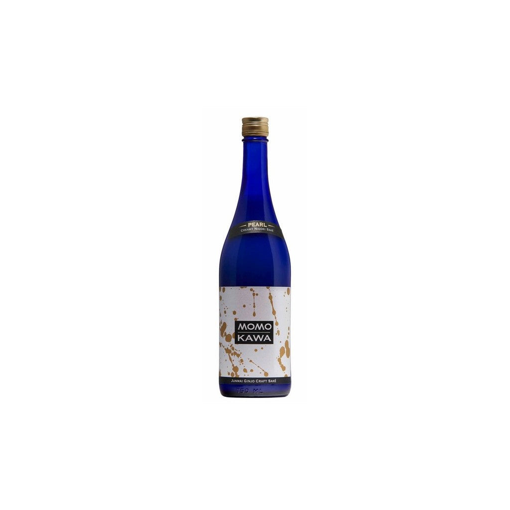 Momokawa Pearl Nigori Genshu Junami Ginjo 750mL