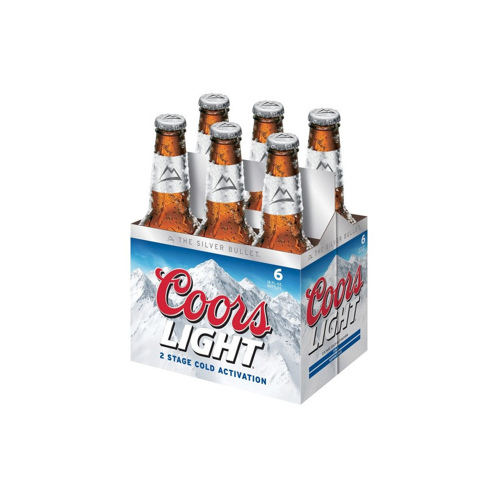 Coors Light 12oz 6 Pack Bottles