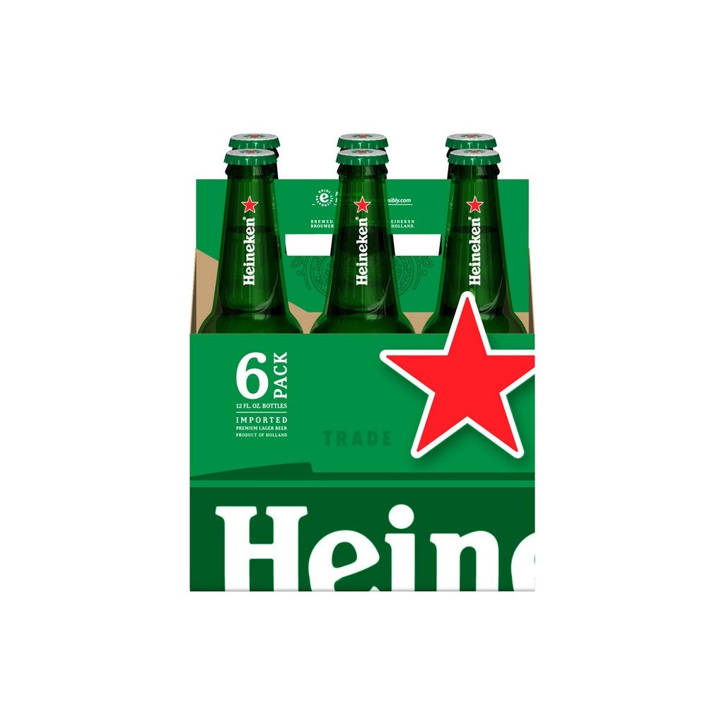 Heineken 12oz 6 Pack Bottles