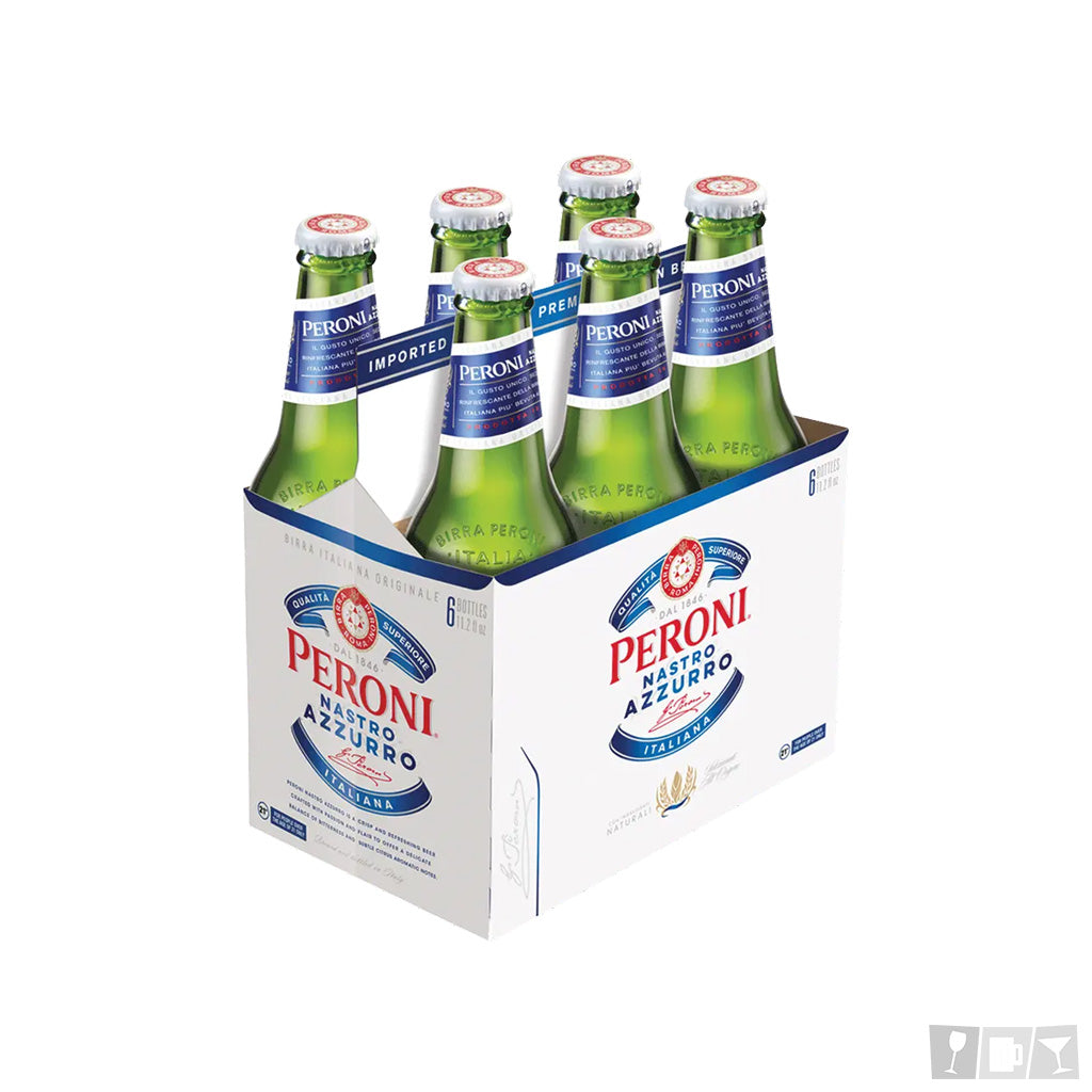 Peroni Nastro Azzurro 12oz 6 Pack Bottles