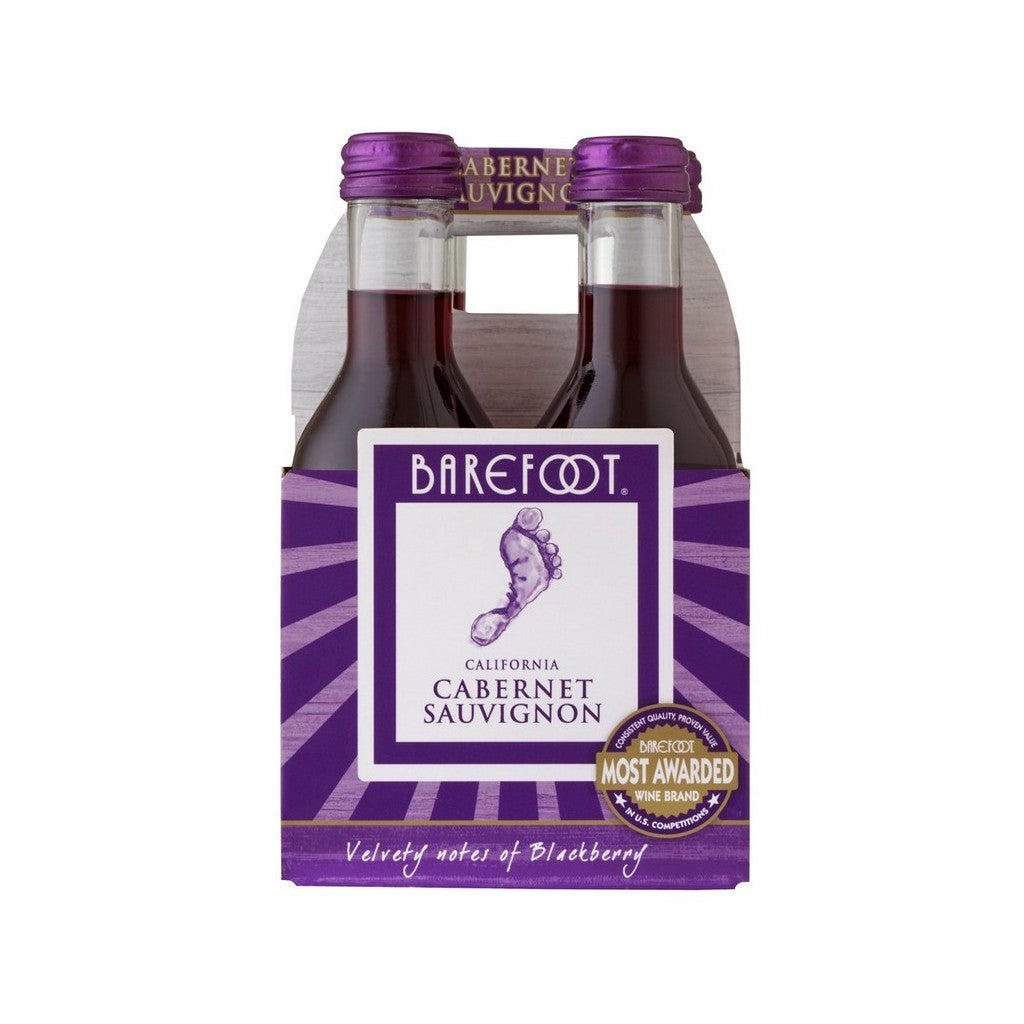 Barefoot Cabernet Sauvignon 187mL 4 Pack Bottles