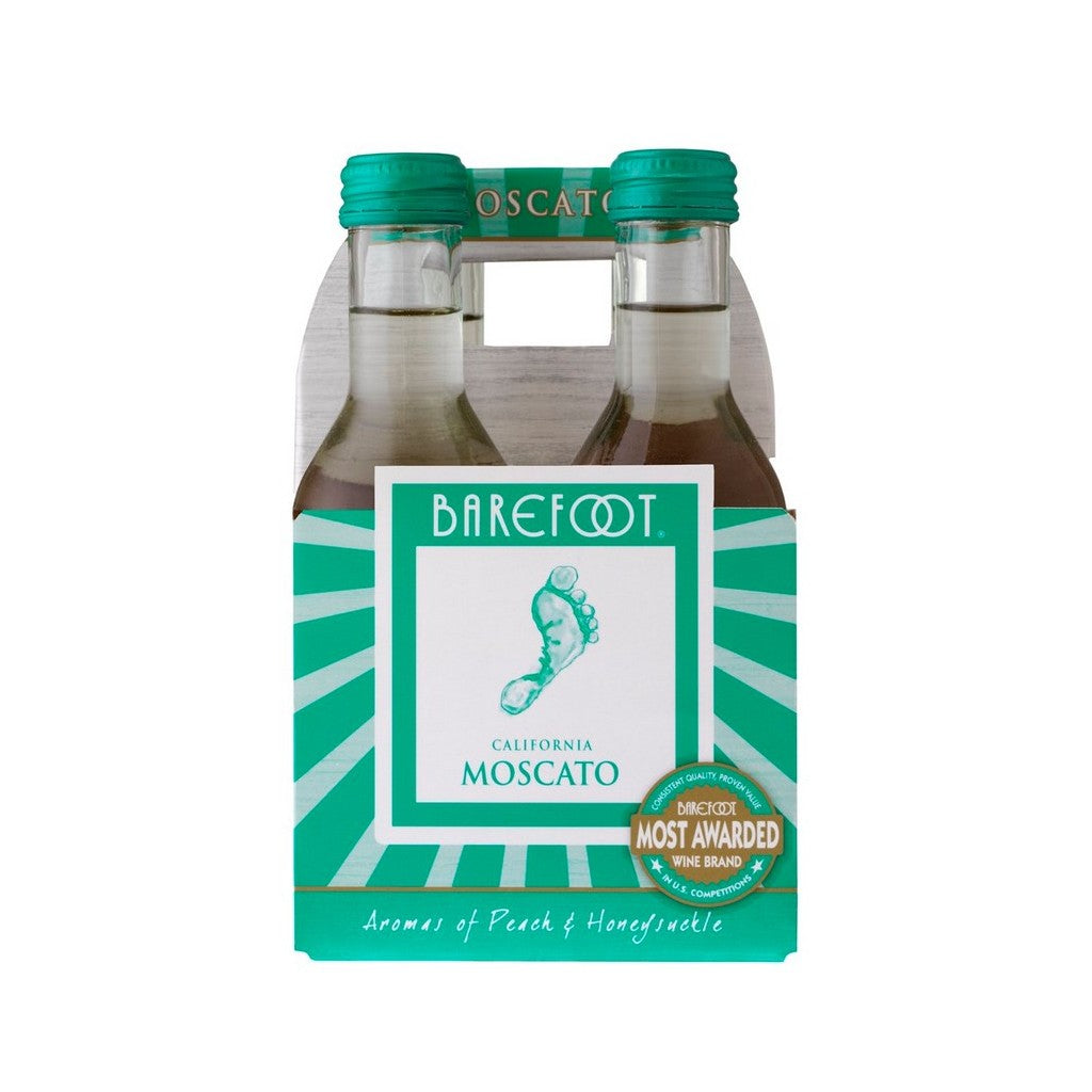 Barefoot Moscato 187mL 4 Pack Bottles