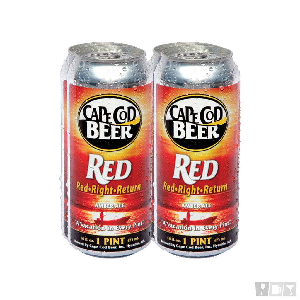 Cape Cod Beer Amber Red Ale 16oz 4 Pack Cans