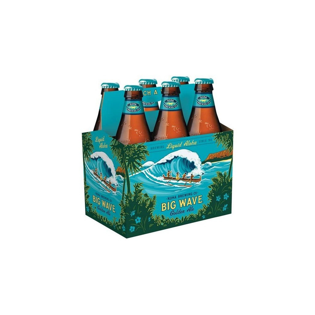 Kona Fire Big Wave Golden Ale 12oz 6 Pack Bottles